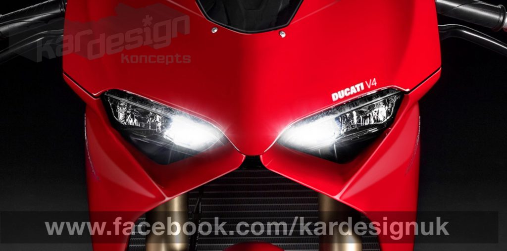 The face of the 2018 Ducati V4